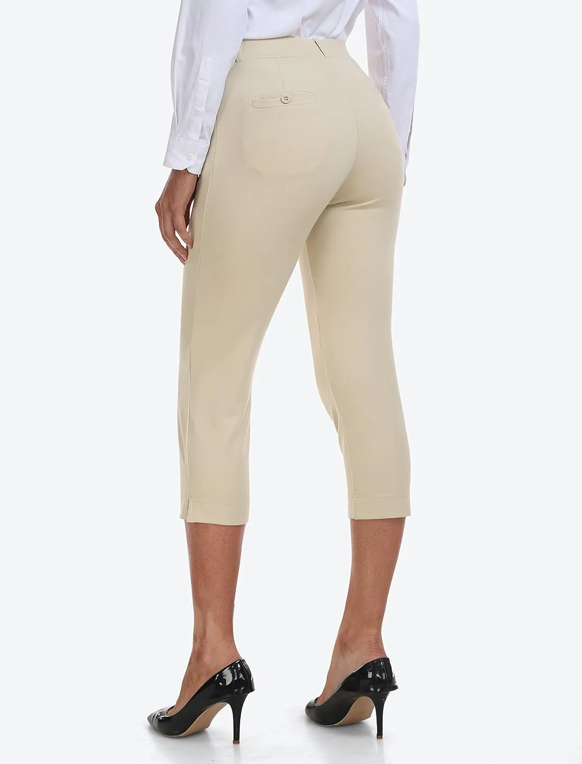 MoFiz Women's Yoga Dress Bootcut Work Slacks Stretch Office Casual Golf Pants Petite/Regular/29/31