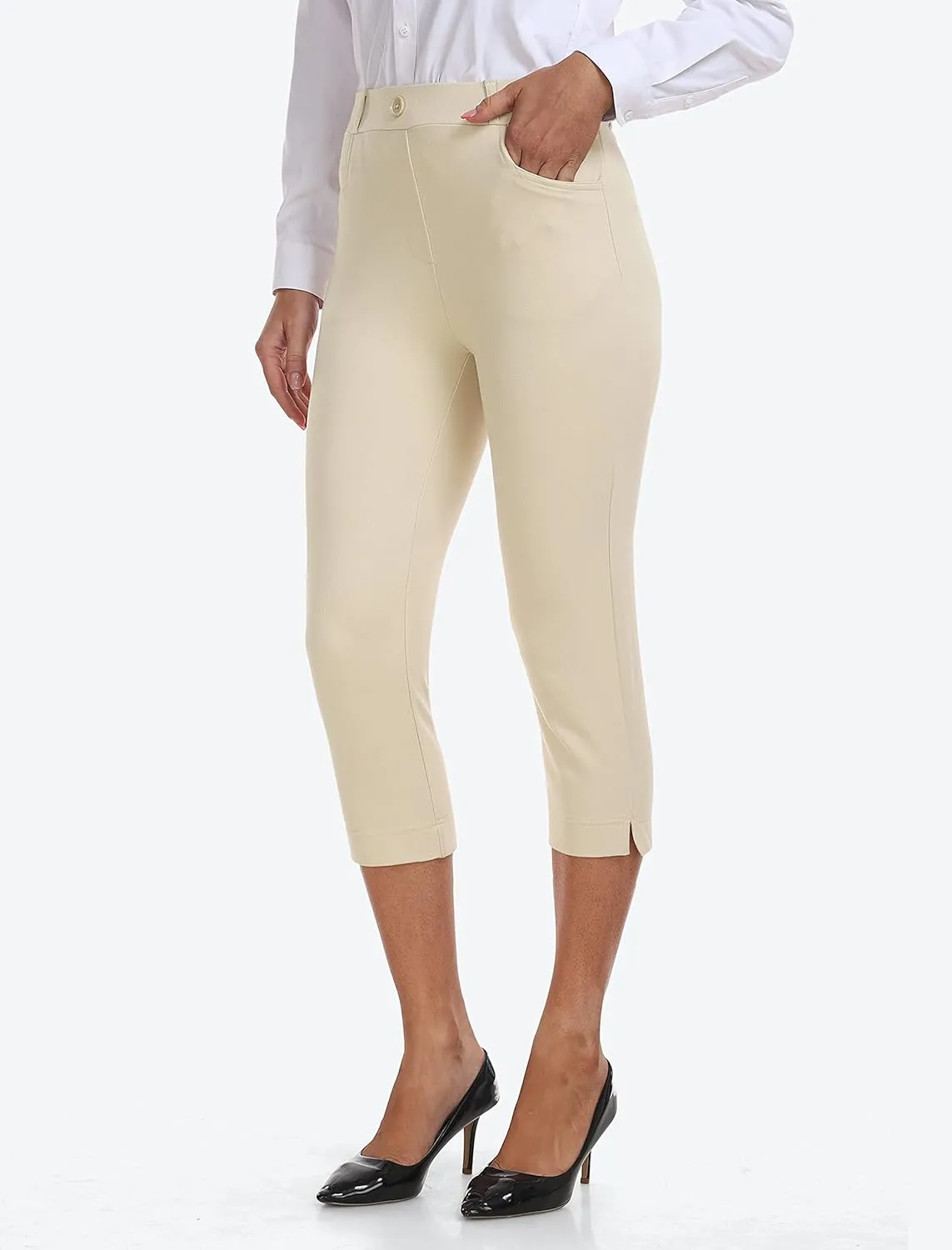 MoFiz Women's Yoga Dress Bootcut Work Slacks Stretch Office Casual Golf Pants Petite/Regular/29/31