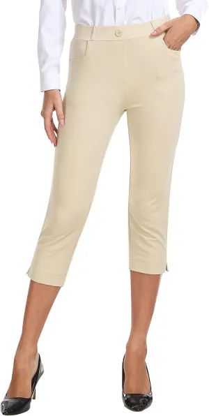 MoFiz Women's Yoga Dress Bootcut Work Slacks Stretch Office Casual Golf Pants Petite/Regular/29/31