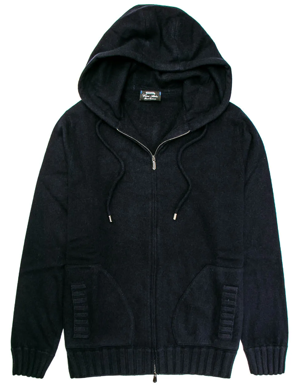 Navy Knit Hoodie