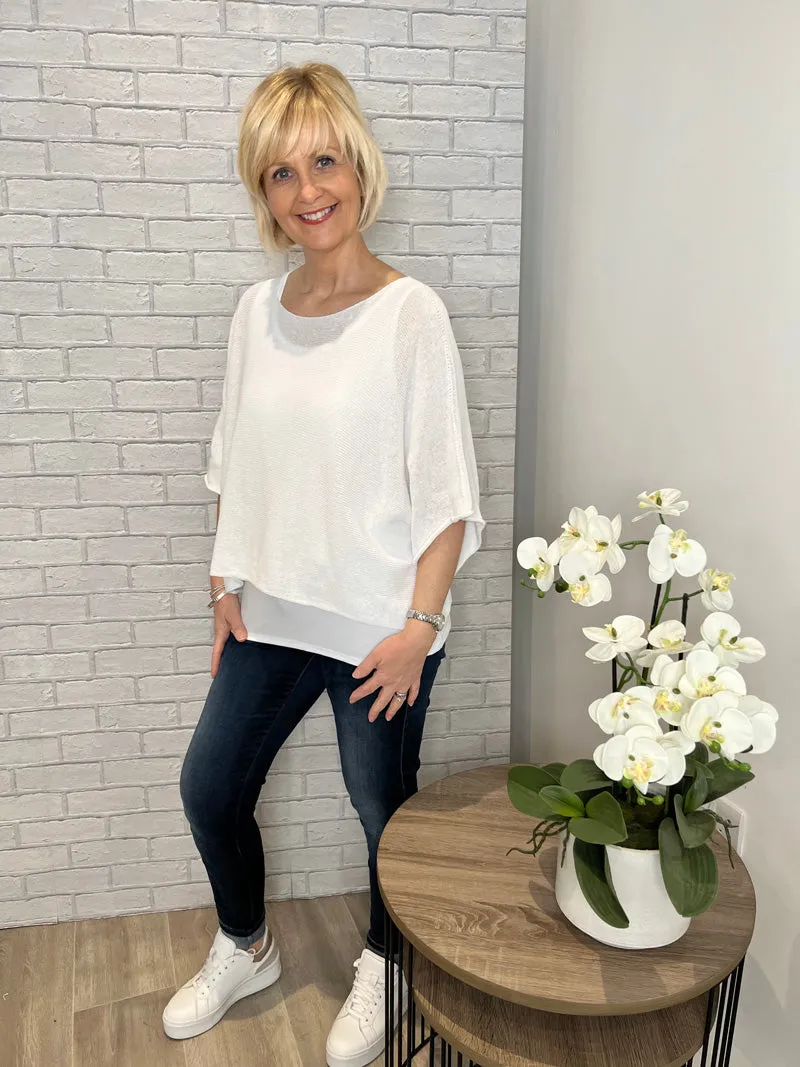 Nina Fine Knit Top Blush Pink