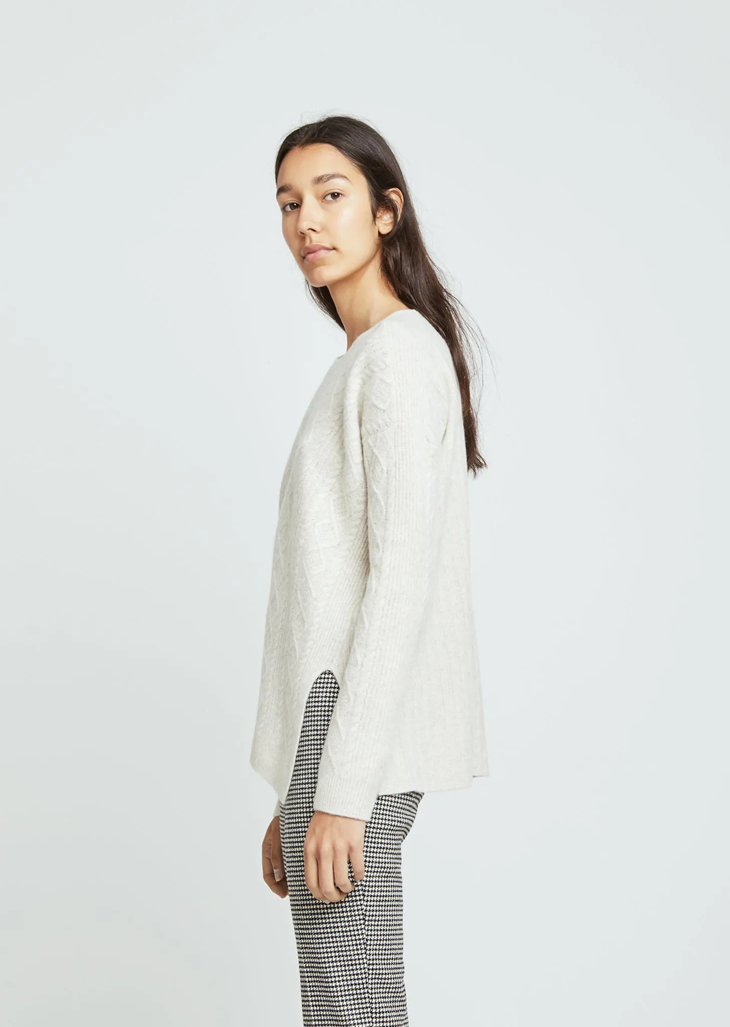 Overwashed Cable Rib Sweater