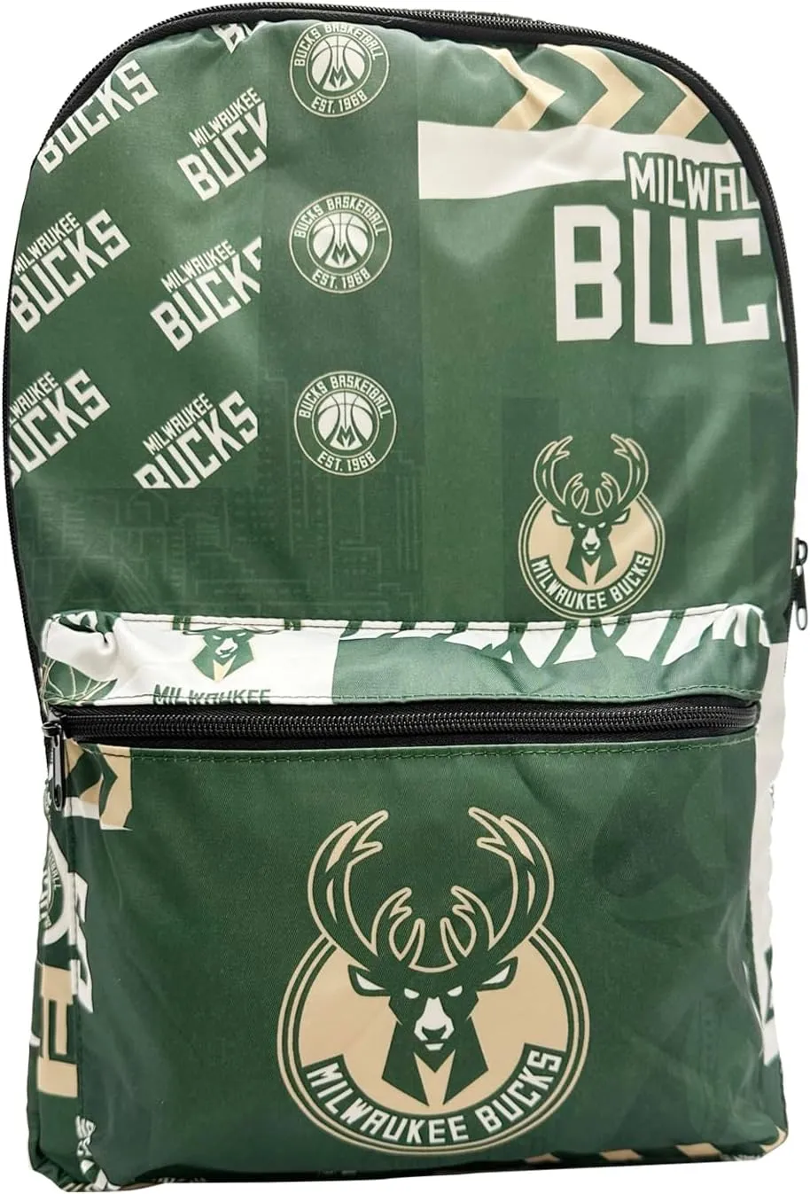 Pro Specialties Group Milwaukee Bucks basketball travel backpack, hiking, gym Backpack durable bag designed for men and women. Ideal for Adults, extra-large & waterproof use for various activities