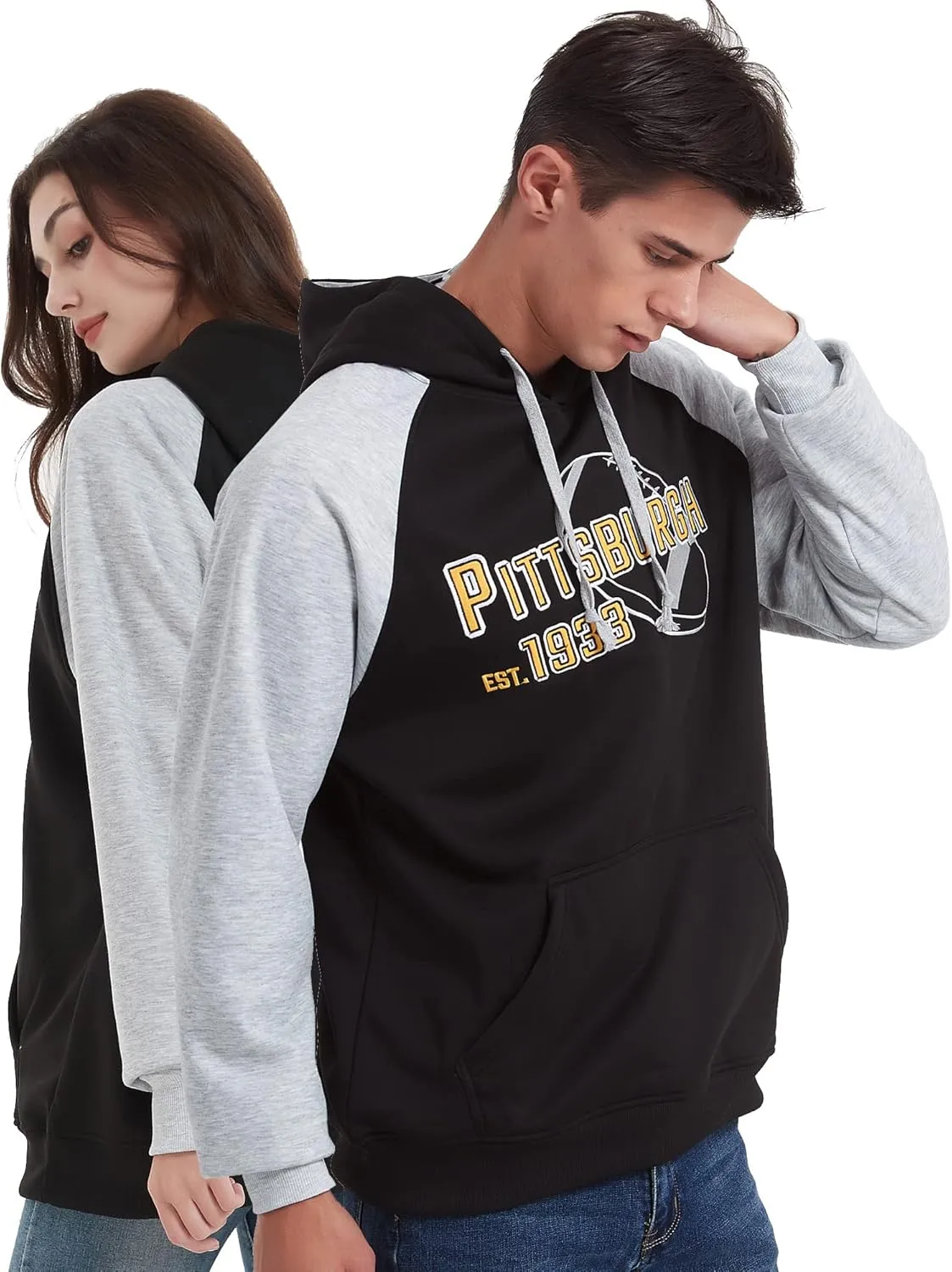 RZUO Men Women Unisex City Classic Football Embroidery Sweatshirt Jersey Apparel Pullover Hoodie