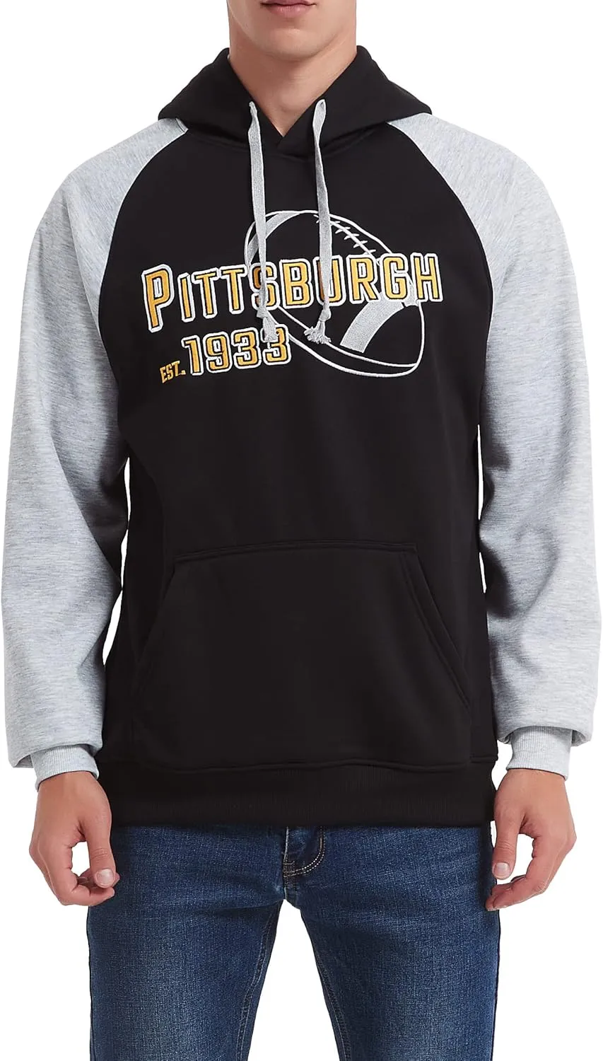RZUO Men Women Unisex City Classic Football Embroidery Sweatshirt Jersey Apparel Pullover Hoodie
