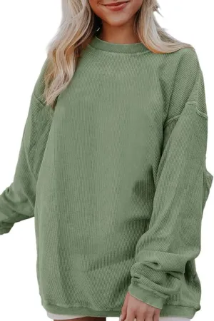 SHEWIN Oversized Sweatshirts for Women Loose Fit Casual Crewneck Sweatshirts Long Sleeve Pullover Tops