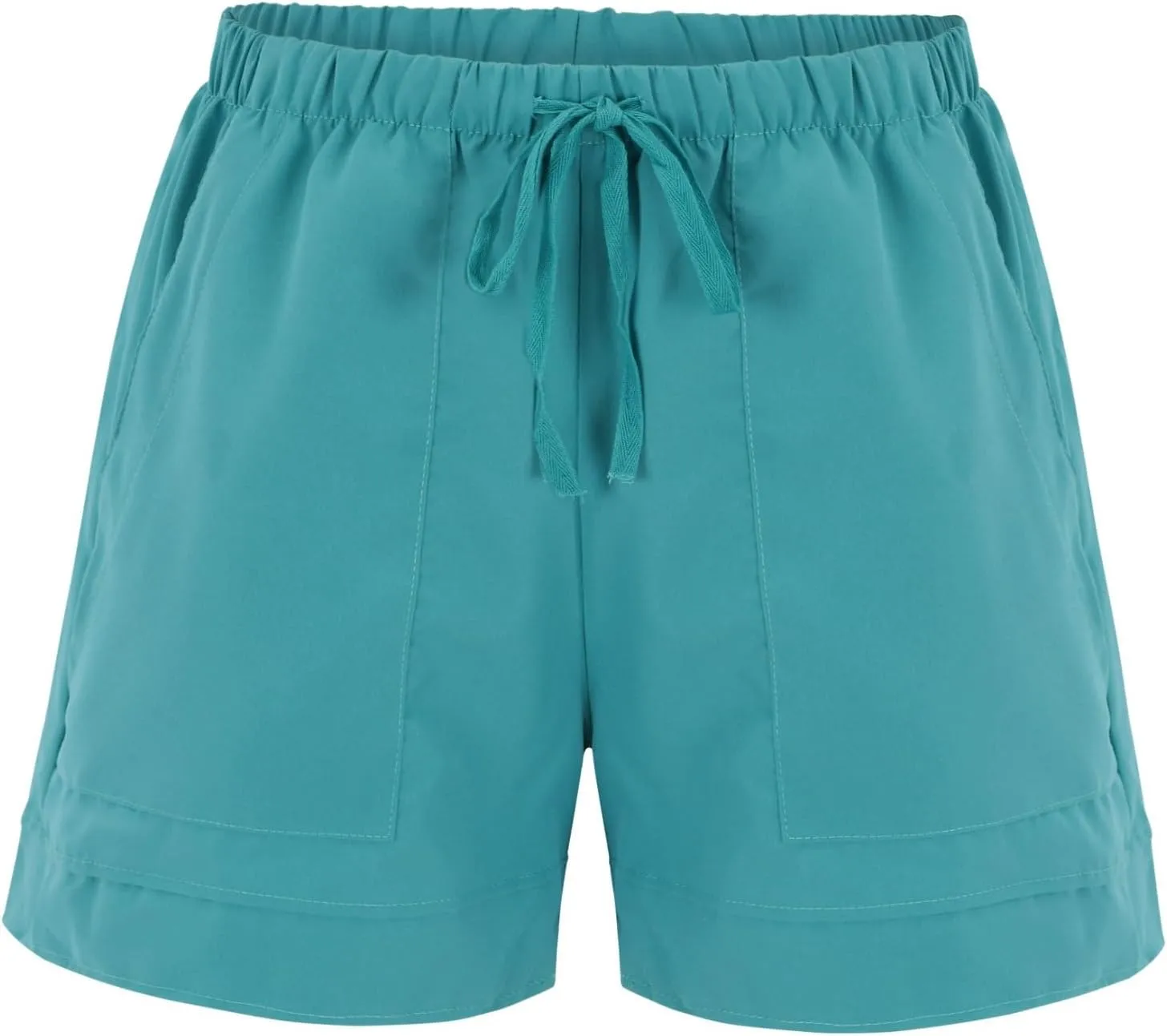 Short Pants Womens Summer Solid Color Causal Comfy Loose Fit Trousers with Pockets Drawstring Straight Leg Lounge Pants
