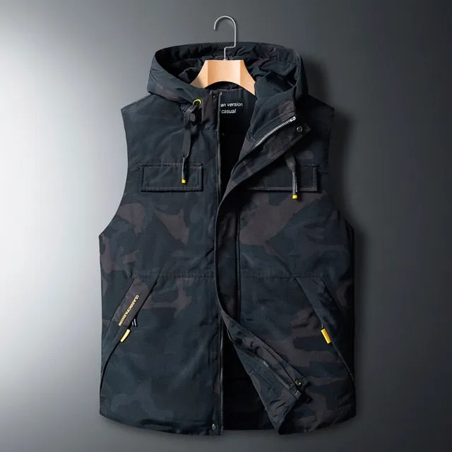 Sleeveless Vest Warm Thick Hooded Waistcoat