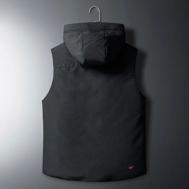 Sleeveless Vest Warm Thick Hooded Waistcoat