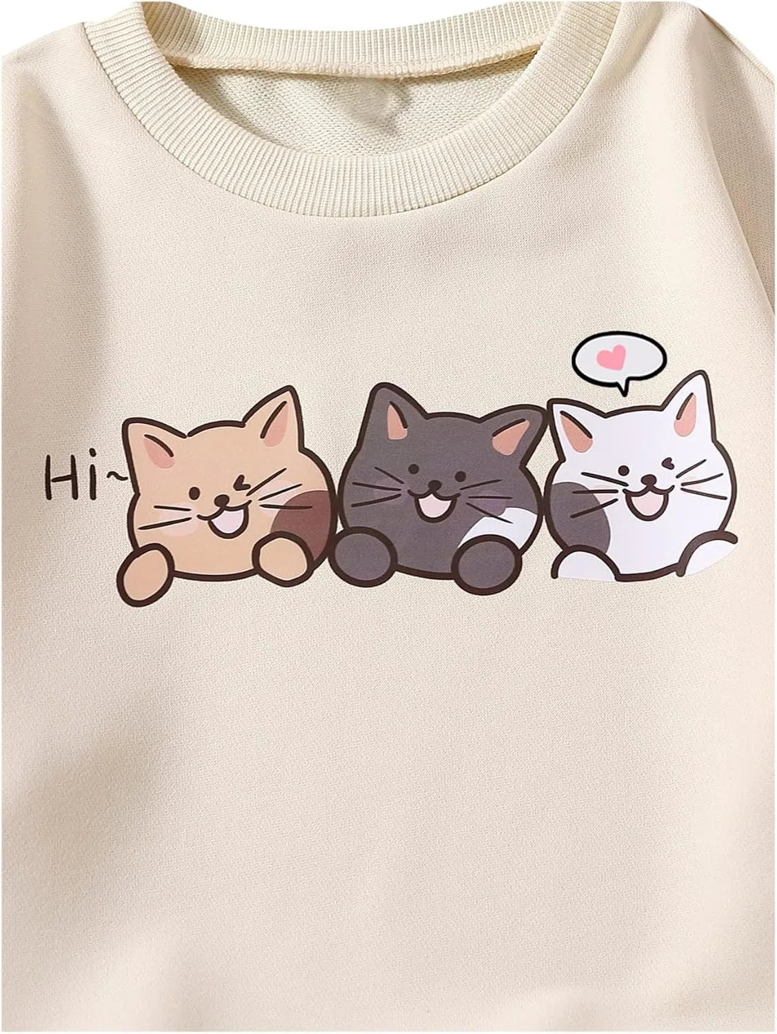 SOLY HUX Girl's Cute Graphic Crew Neck Sweatshirt Long Sleeve Pullover Tops T Shirt