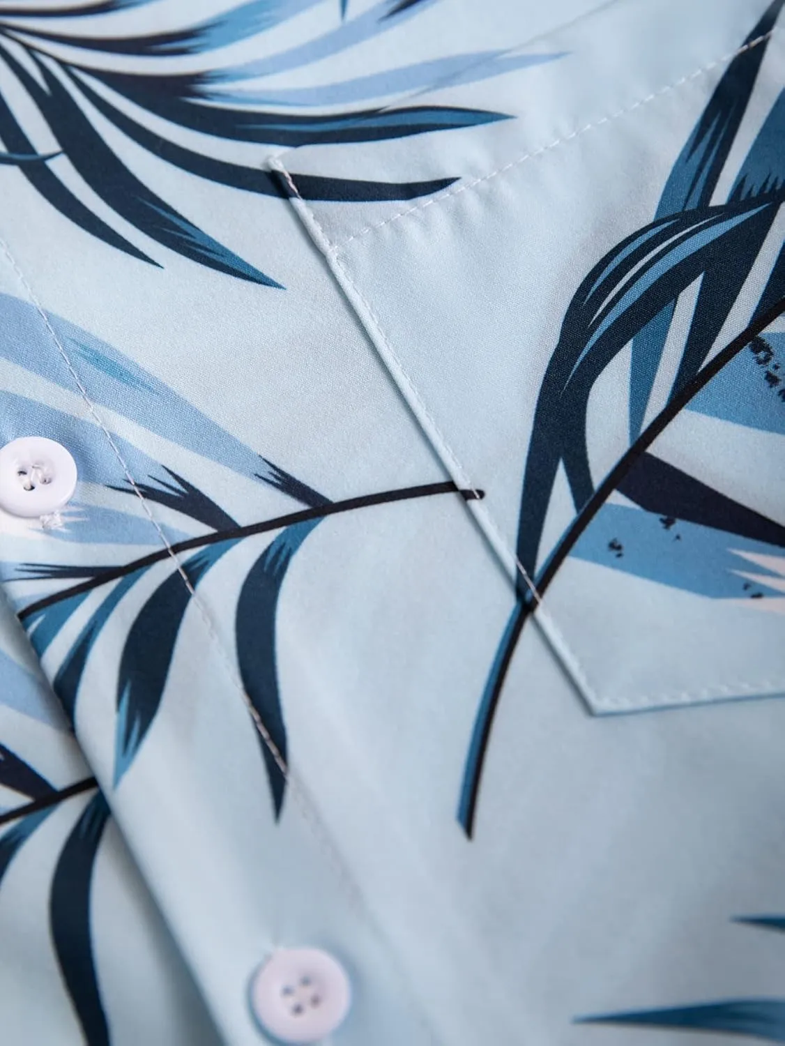 SOLY HUX Men's 2 Piece Outfits Tropical Print Short Sleeve Button Down Hawaiian Shirt and Shorts Set
