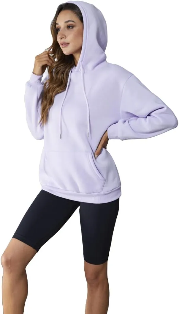 SOLY HUX Women's Casual Hoodies Sweatshirts Long Sleeve Basic Pullover Tops With Kangaroo Pockets Winter Fall Clothes