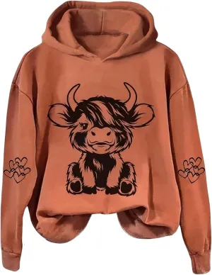 SOLY HUX Women's Plus Size Hoodie Cartoon Graphic Sweatshirt Long Sleeve Casual Pullover Tops