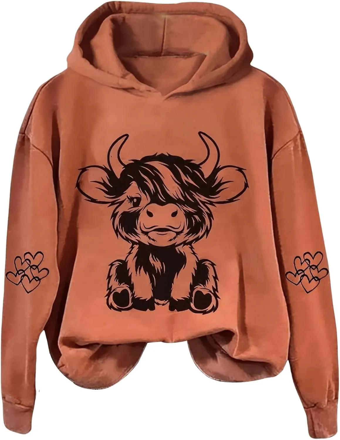 SOLY HUX Women's Plus Size Hoodie Cartoon Graphic Sweatshirt Long Sleeve Casual Pullover Tops