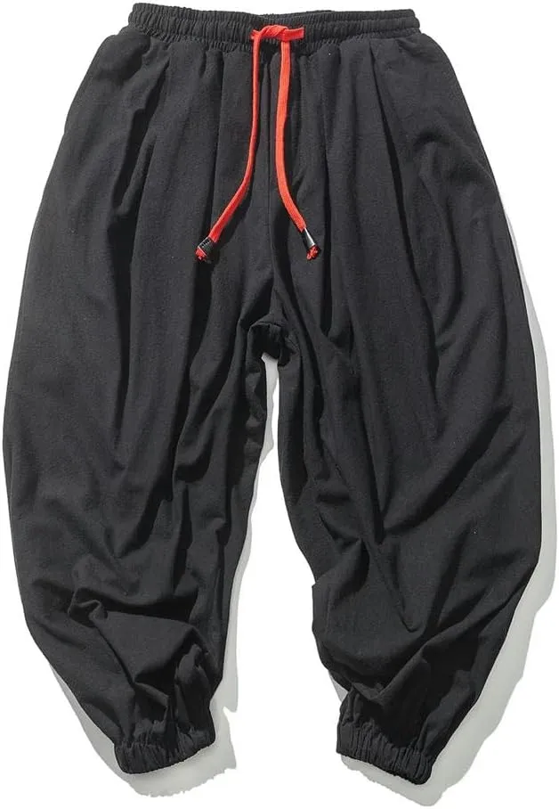 Spring Men's Harem Pants Chinese Style Linen Sports Pants Casual Bloomers Men's Hip-hop