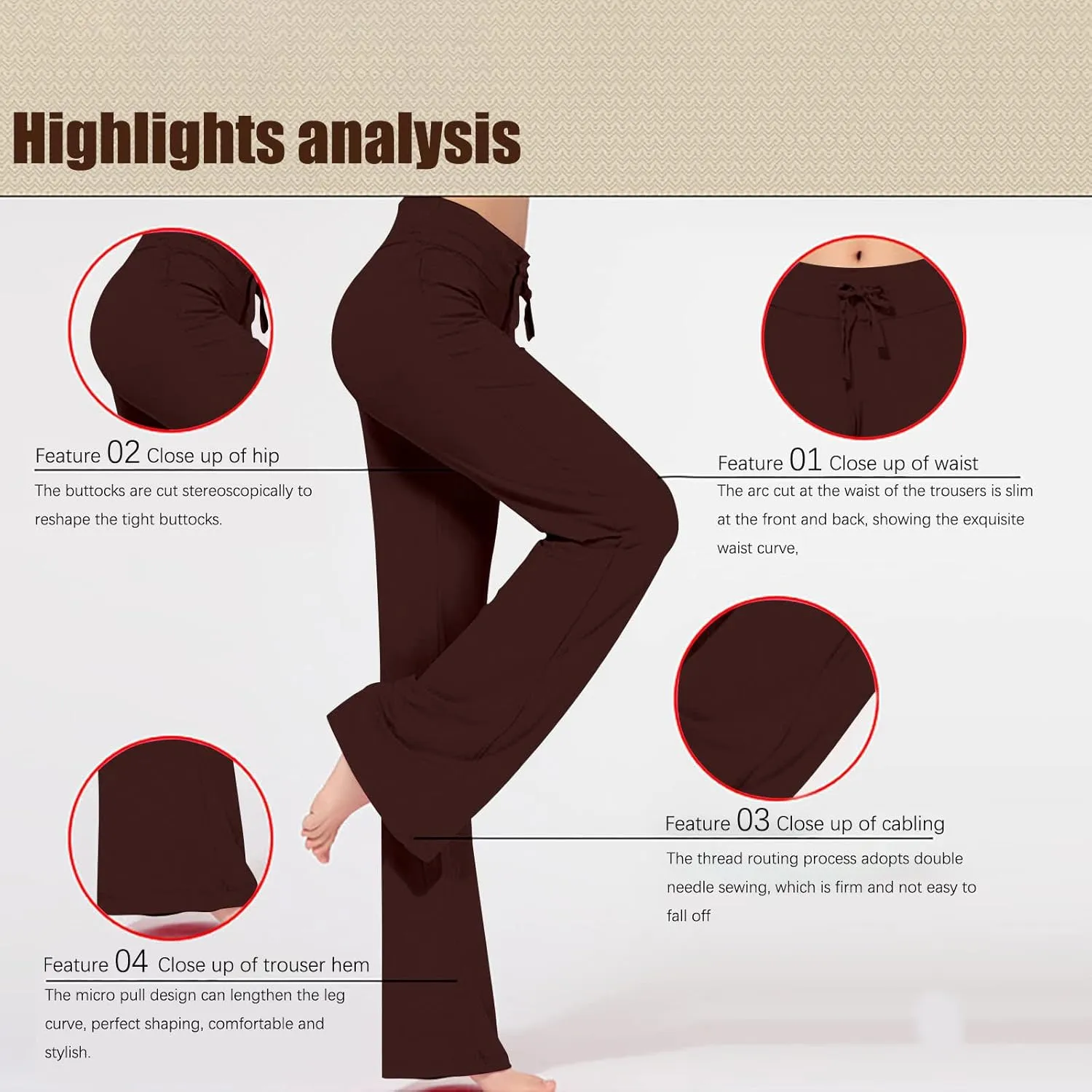 Uillui Wide Leg Pants for Women Casual Loose Yoga Sweatpants Comfy Palazzo Lounge Flowy Pant High Waist Capri Slacks Trouser