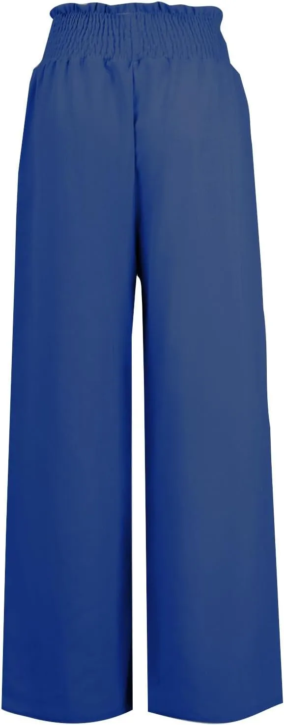Wide Leg Pants for Women 2025 Summer Fashion Lightweight Cotton Linen Pants High Waisted Casual Trousers with Pockets