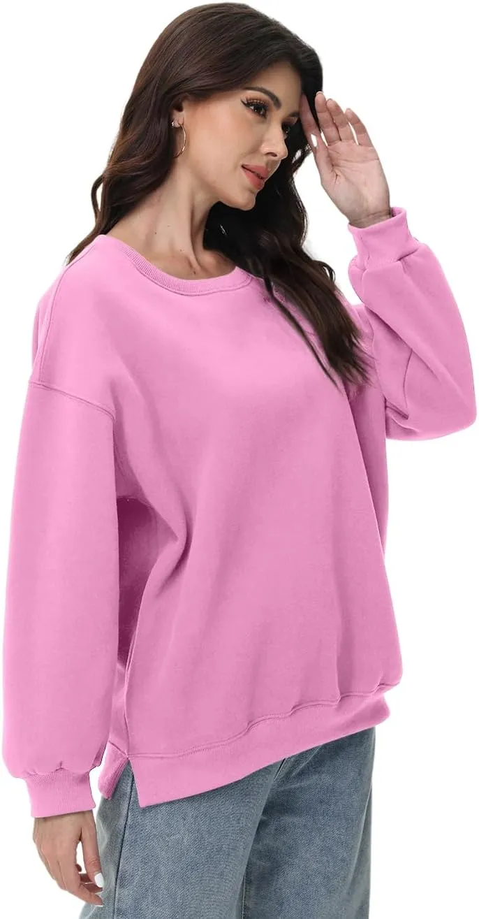 Women Oversized Sweatshirts Long Sleeve Crewneck Tops Pullover Fall Fashion Outfits Clothes with Pockets
