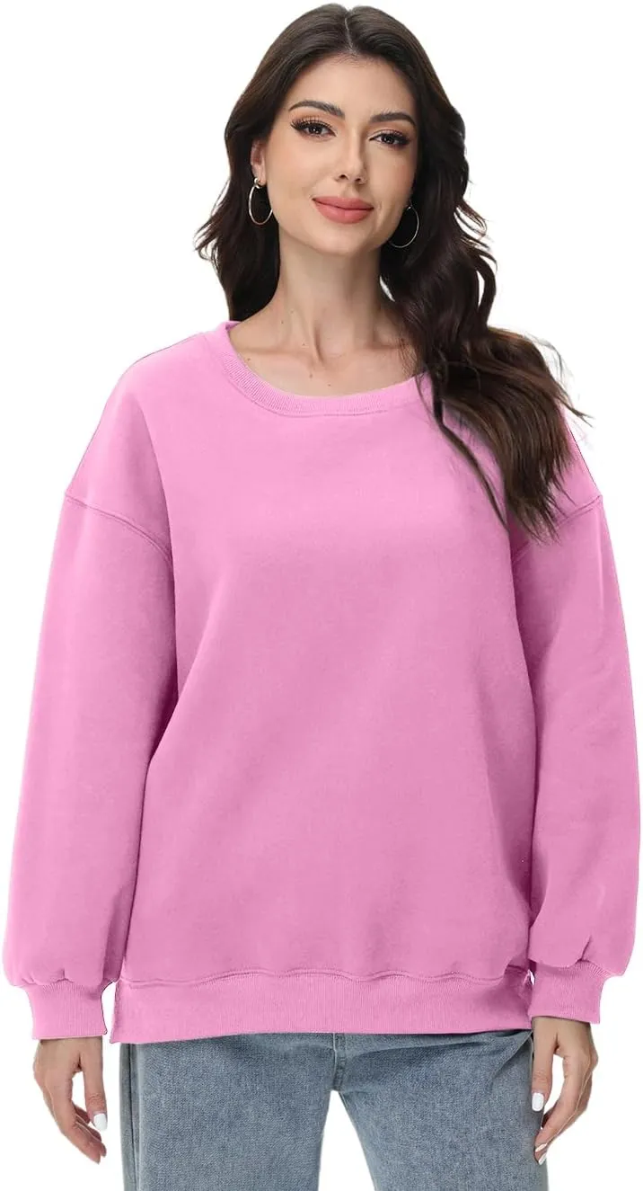 Women Oversized Sweatshirts Long Sleeve Crewneck Tops Pullover Fall Fashion Outfits Clothes with Pockets