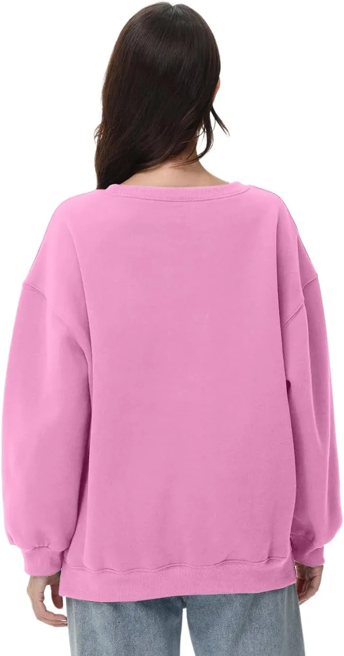 Women Oversized Sweatshirts Long Sleeve Crewneck Tops Pullover Fall Fashion Outfits Clothes with Pockets
