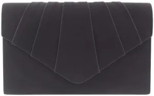 Women Pleated Evening Bag Velvet Suede Envelope Clutch Purse Party Prom Handbag Well made