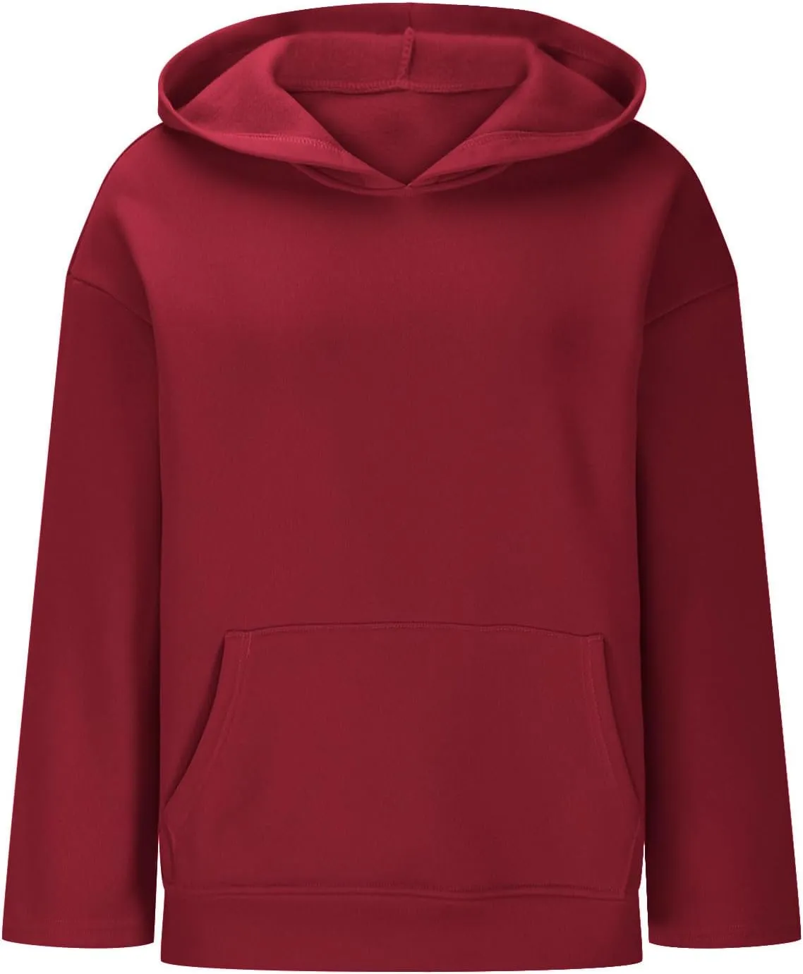 Women Pullover Oversized Sweatshirts Fleece Sweater Long Sleeve Hoodies With Pockets Casual Loose Fall Tops 2024