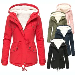 Women Winter Plus Size Solid Color Down Long Coat
