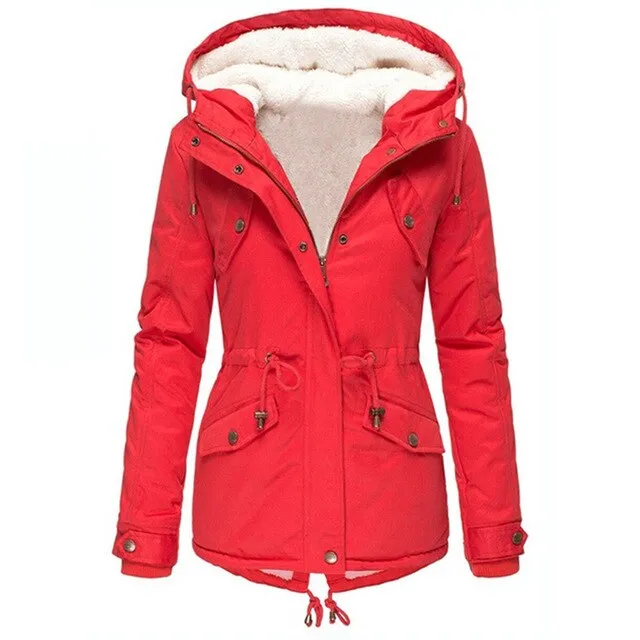Women Winter Plus Size Solid Color Down Long Coat
