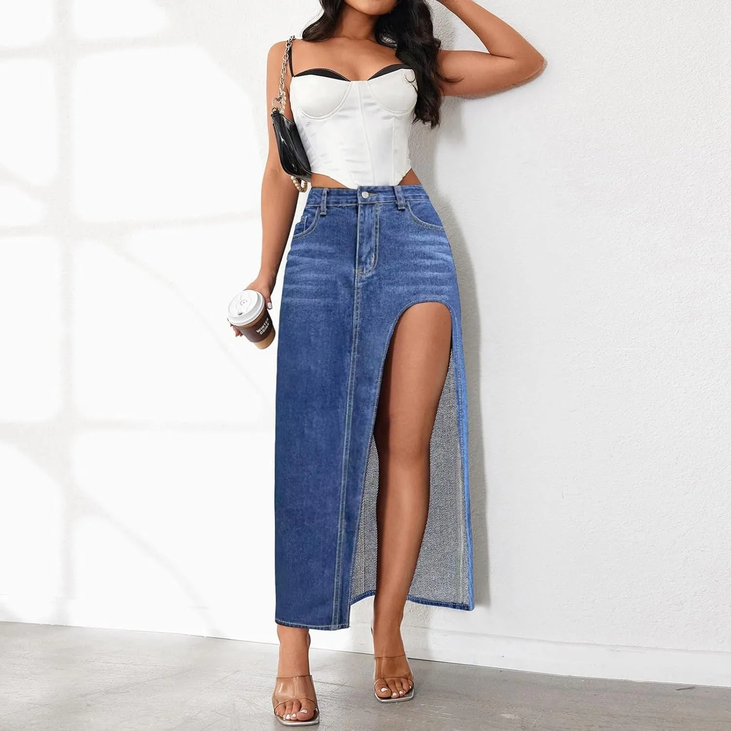 Women's Linen Blend Summer Cropped Palazzo Pants Elastic Waisted Long Lounge Plus Size Palazzo Lounge Pants Office