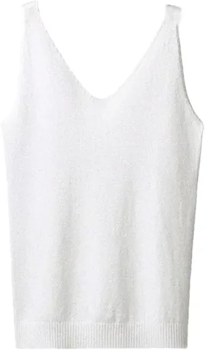 Women's Solid Color Casual V-Neck Multi-Color Glossy Knitted Camisole Top