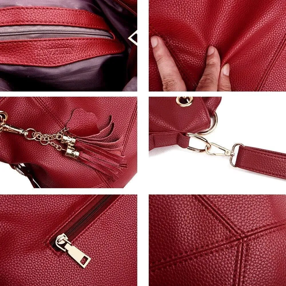 Women's Tote Shoulder Bag Handbag Purses Satchel Leather tassel Well made