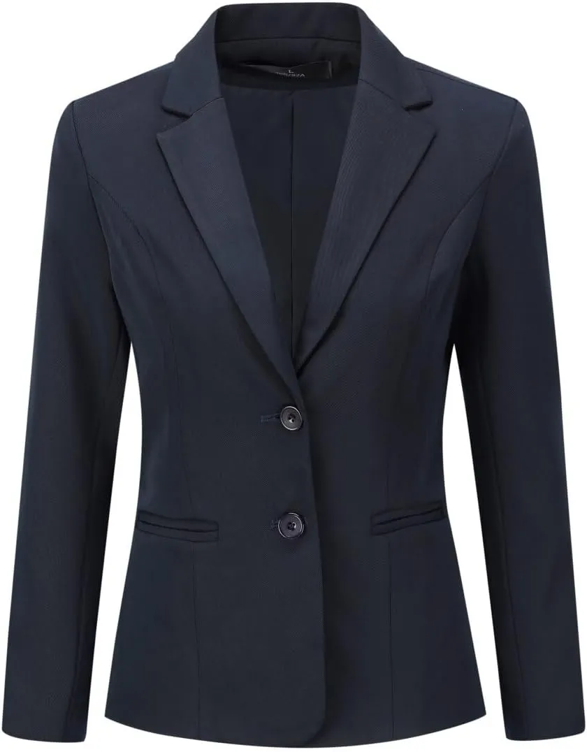 YYNUDA Women's Business Suit Set Lady 2 Piece Blazer and Jacket Two Button Solid Slim Fit for Office Work Pantsuit